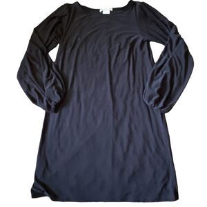 Laundry by design Wm’s Sz Med Black Casual Open Bishop Sleeve Loose Midi Dress